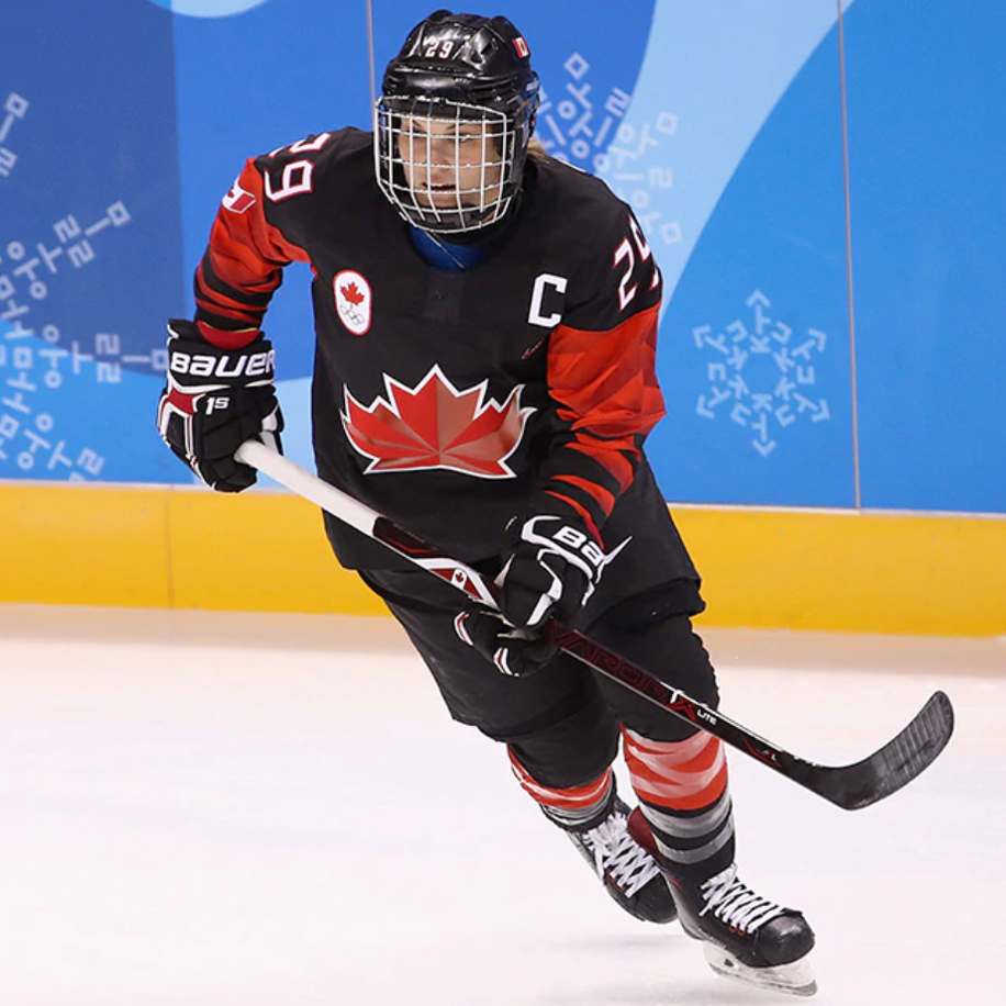 Marie-Phillip Poulin playing for Canada in the 2014 Winter Olympics