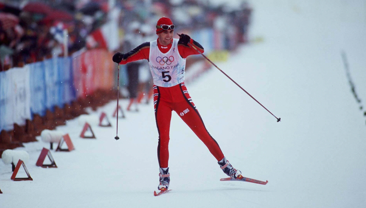 Norway's Thomas Alsgaard competing in the 1998 Winter Olympics in Nagano