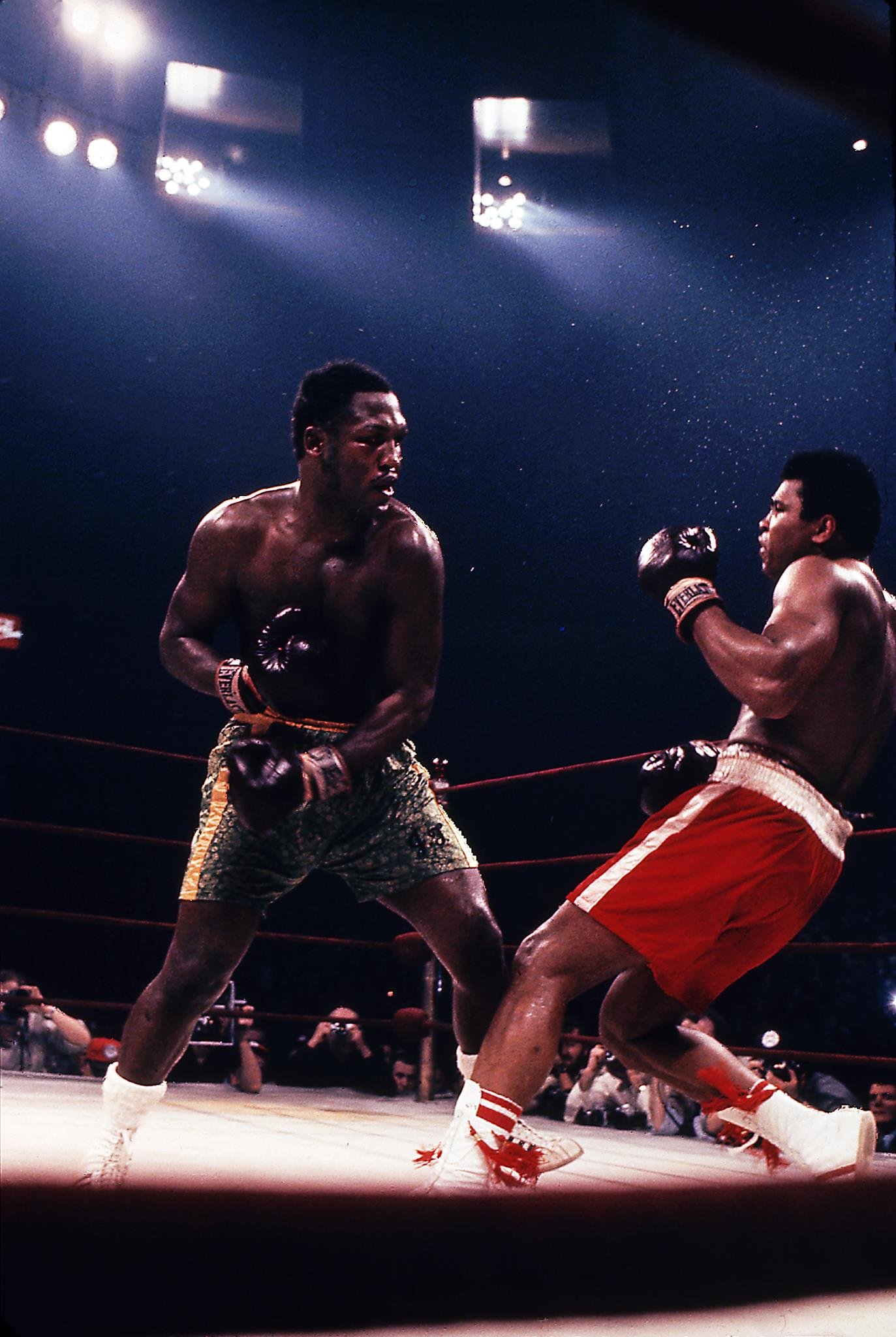 Joe Frazier defeating Muhammad Ali in 1971 at Madison Square Garden