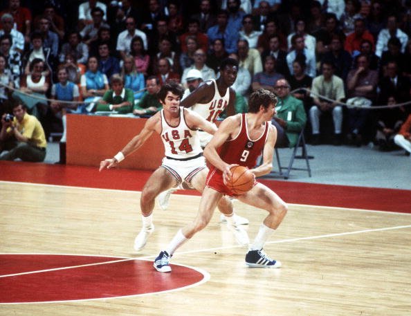 USA faces USSR in Men's Basketball at the 1972 Summer Olympics