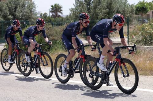 Luke Rowe, Owain Doull, Eddie Dunbar and Sebastian Henao at Vuelta a Andalucía