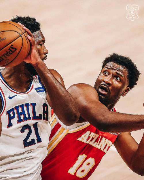 Joel Embiid playing Philadelphia 76ers