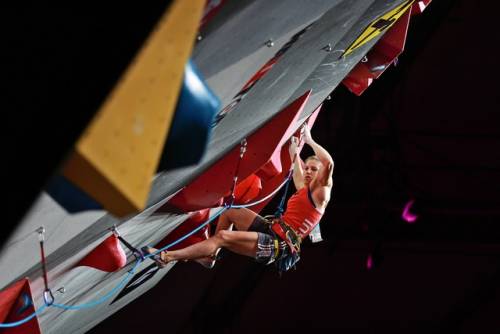 Petra Klingler at the 2018 Climbing World Championships