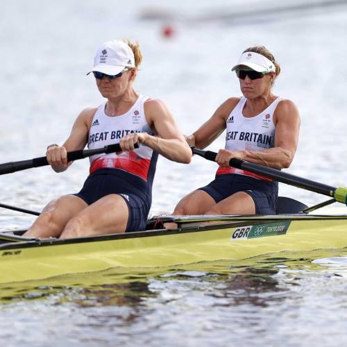 Polly Swann and Helen Glover for Great Britain at the 2020 Tokyo Summer Olympics