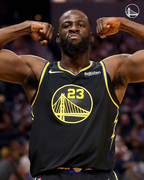 Basketball player Draymond Green, celebration while playing for the Golden State Warriors