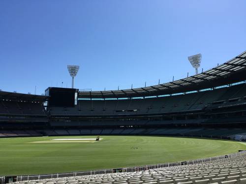 An empty Melbourne Cricket Ground, Australia