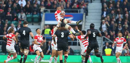 Rugby Match Being Played in Tokyo
