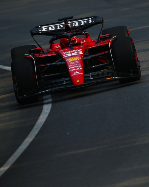 Charles Leclerc driving.