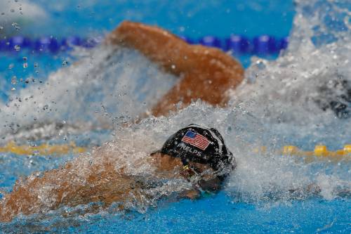 Rio de Janeiro - North American swimmer Katie Ledecky breaks world record and wins gold medal in the 400m freestyle at the Rio 2016 Olympic Games
