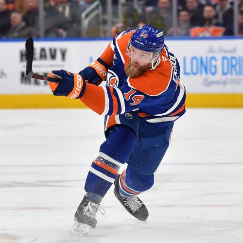 Mattias Ekholm in action for the Edmonton Oilers