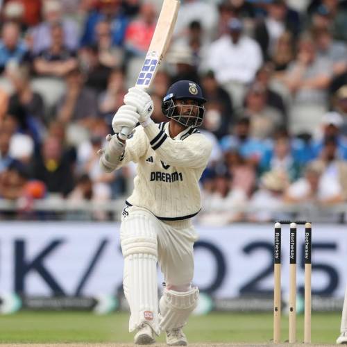 Washington Sundar in action for the Indian Cricket Team