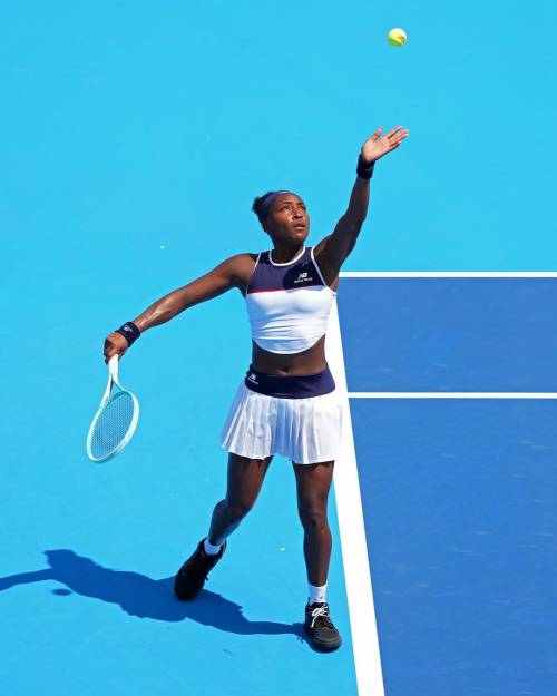 Coco Gauff in action at the Cincinnati Open 2025