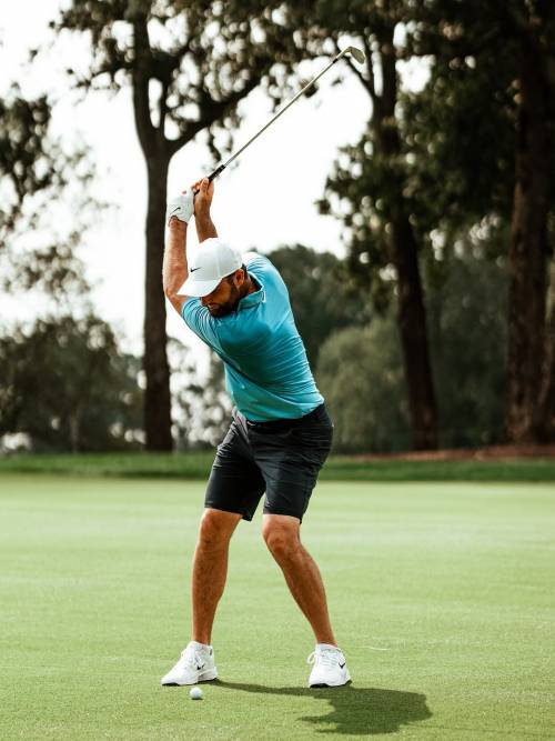 Scottie Scheffler in action before the Tour Championship 2025