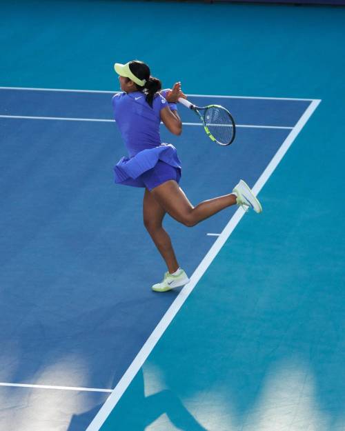 Alexandra Eala in action at the 2026 Miami Open