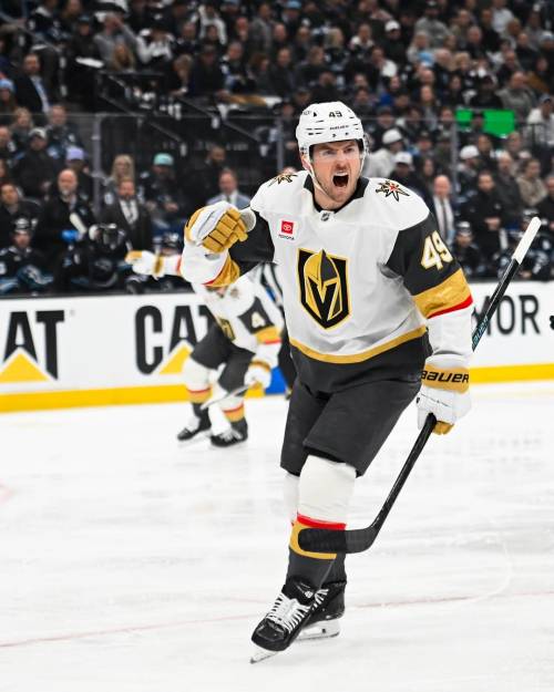 Ivan Barbashev in action for the Vegas Golden Knights