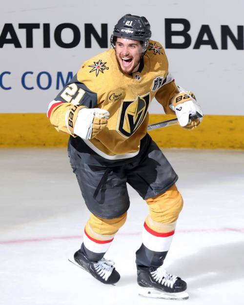 Shea Theodore in action for the Vegas Golden Knights