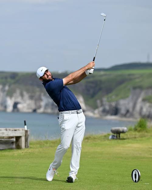 Scottie Scheffler in action at the 2025 Open Championship