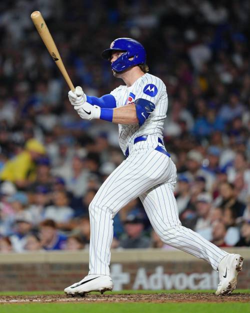 Nico Hoerner in action for the Chicago Cubs