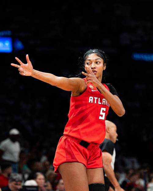 Angel Reese in action for the Atlanta Dream