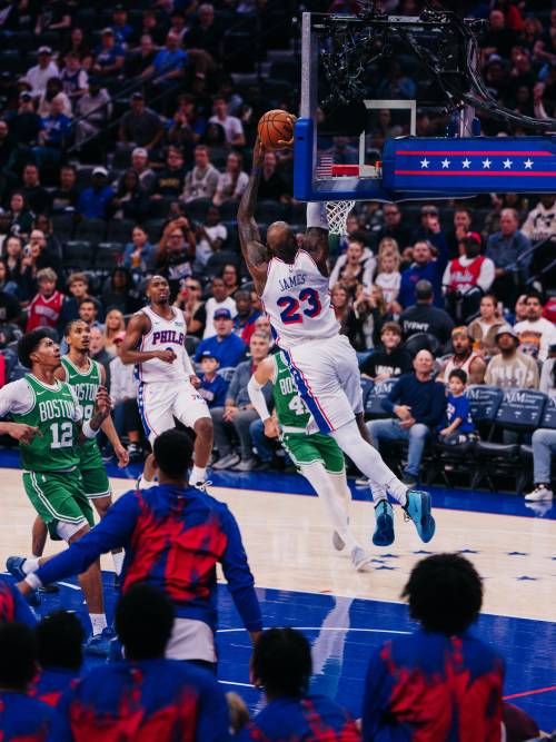 LeBron James in action for the Philadelphia 76ers